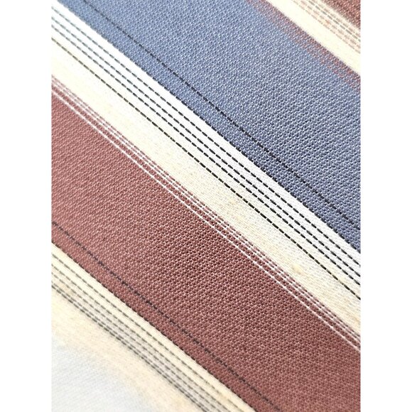 Barini Originals Mens Striped Tie Blue/Burgundy/Beige Classic Polyester Blend - Picture 7 of 8